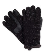ISOTONER Black Sparkle Textured Knit smarTouch Microluxe Lined Gloves One Size - $18.99