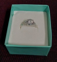 Size 8 White 1.2ct CZ Sterling Silver Ring - £26.50 GBP