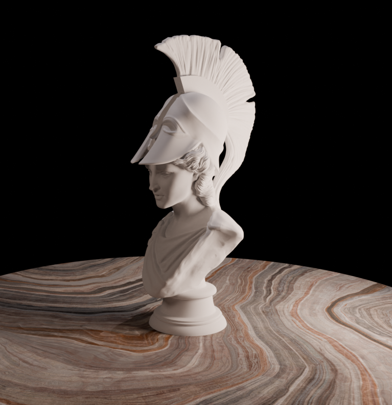 Bust of Athena, Flawlessly 3D Printed Greek Statue, Antique Sculpture - $32.90+