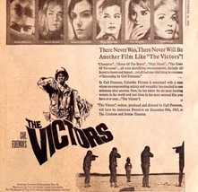 The Victor&#39;s Movie Film Advertisement 1963 Theatre Premier NYC Military DWDD17 - £30.66 GBP