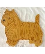 Hand Crafted Brown Wood Painted Scottie Dog Wall Hanging 13 x 12&quot; - $150.34 MXN