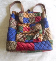 Ten Bears Quilted Multi-Color Backpack 100% Cotton - $33.66