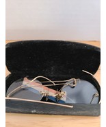 Pince-Nez Oval Eyeglasses w/ Gold Filled Hair Pin &amp; Chain w/ Case  - $68.66 CAD