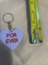 Purple Valentine&#39;s Day Candy Heart “Forever” Keychain Gift. - $8.79