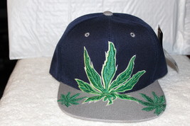 Marijuana Leaves Leaf Cannabis Weed Pot Flat Bill Snapback Baseball Cap Hat #3 - £10.68 GBP