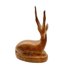 Set of 3 Wooden Animal Figures Elephant Ox Antelope Hand Carved in Kenya - £27.24 GBP