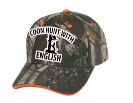 Cap Hat Orange Solid Back Dog Picture Coonhound Coonhunter English Coon ... - $20.99