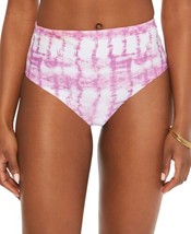 bar III Womens Summer Stripes High-Rise Bikini Bottoms Purple Fuchsia L - £24.26 GBP
