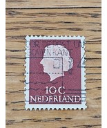 Netherlands Stamp Queen Juliana 10c Used Brown - $2.72 CAD
