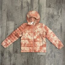 GAP Pink Tie Dye Puffer Hooded Girls Jacket Coat Lightweight - $39.87