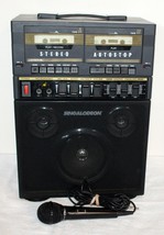 Lonestar K5 Singalodeon Dual Cassette Karaoke Machine w/ Mic ~ works But... - £47.40 GBP