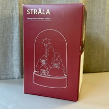 New IKEA Strala White LED Light Snow Globe Dome Christmas Village Pine T... - $44.54
