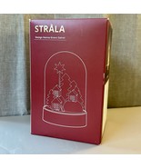 New IKEA Strala White LED Light Snow Globe Dome Christmas Village Pine T... - €38,69 EUR