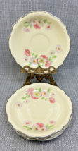 Homer Laughlin Bread Dessert Plates Virginia Rose 5.75&quot; Set of 4 USA Made - $14.82