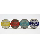 VINTAGE 1961 Milton Bradley Redskin Finger Paint Empty Jar Lot of 4 - £23.38 GBP