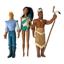 Disney&#39;s Pocahontas Dolls Mattel &amp; Kocoum John Smith Applause Vintage 19... - $27.70