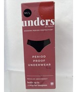 UNDERS M/L BRIEF Period Proof Underwear Regular Absorb Black  Panty COMB... - $7.49