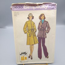 Vintage Sewing PATTERN Simplicity 6633, Jiffy Misses 1974 Simple to Sew Front - £15.99 GBP