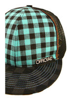 Official Nero Turchese Checker Rete Berretto da Baseball Cappello Snapba... - $11.24