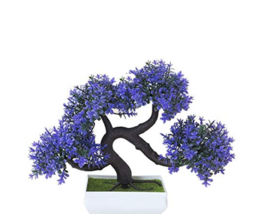 US Seller Dragon Colorful Flower Bonsai Tree With Pot Artificial Plant Decoratio - $11.98