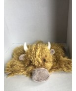 Jellycat Truffles Highland Cow Bull Plush Tan Brown Shaggy 14&quot; Pillow - $59.40