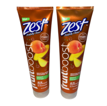 Lot of 2 Zest Fruit Boost Peach Mango Shower Gel Discontinued Rare 10 oz Each - £23.88 GBP