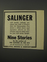 1953 Little, Brown Book Advertisement - Nine Stories by J.D. Salinger - £14.50 GBP