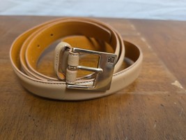Lauren Ralph RLL Italian Leather Belt Light Brown Beige Tan Sz 3x 46&quot;  - $22.95