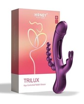 TRILUX KINKY G-SPOT TAPPING RABBIT VIBRATOR TRIPLE STIMULATION WITH ANAL... - £59.48 GBP