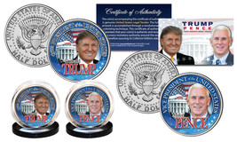 DONALD TRUMP Pres &amp; MIKE PENCE VP 45th President OFFICIAL 2016 U.S. 2-Co... - £9.74 GBP