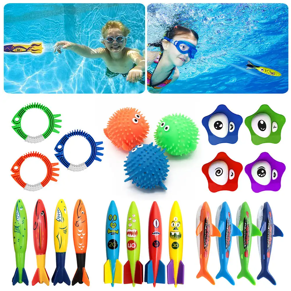 Children&#39;s Pool Diving Toy Submersible Torpedo Treasure Hunt Water Toy Swimming - £7.95 GBP+