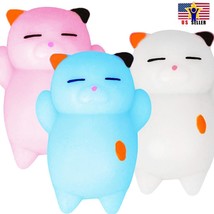 Glue + Silicone Mochi 3D Squishy Squeeze Kitty Cat Stress Healing Reliever Toy - £4.54 GBP