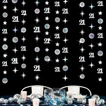 Iridescent 21St Disco Birthday Decorations Laser Number 21 Disco Ball Twinkle St - £17.27 GBP