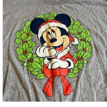 Disney Mickey Mouse Christmas Wreath Tee Shirt Adults Unisex XL Holiday ... - £15.26 GBP