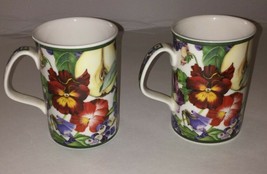 Fruit Tapestry ROYAL DOULTON Expressions, Fruit, Flowers, Green 4 inch Mug Cup - $16.99