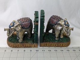 Elephant  Bamboo Bookend Set of 2 Vintage 1998 CBK LTD LLC - £19.93 GBP