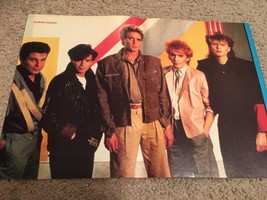 Boy George Duran Duran teen magazine poster clipping red stripes Rockline - $4.00