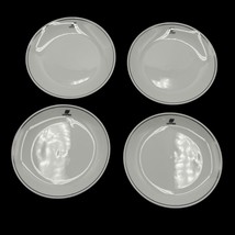 Vintage United Airlines Porcelain Plates Lot of 4 Snack Appetizer Tulip ... - $18.17