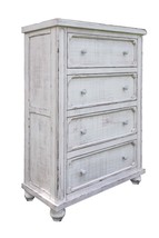 37" Antiqued White Solid Wood Four Drawer Chest - $1,210.49