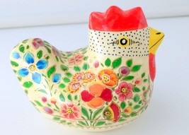 Hand-painted Paper Mache Hen Box #3 India Kashmir Kashmiri Art New Handmade Box - £12.26 GBP