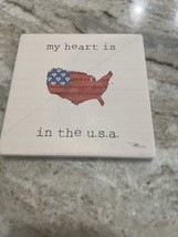 my heart is in the U.S.A. coaster - £7.00 GBP