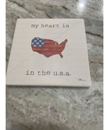 my heart is in the U.S.A. coaster - £6.91 GBP