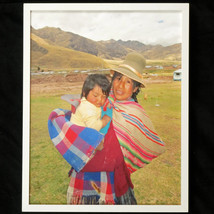 Framed Photo of Bolivia Woman and Child 21 x 17 (Unknown Photographer) - £23.20 GBP