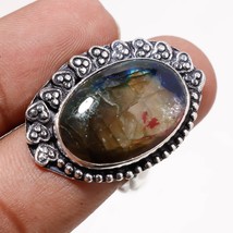 Labradorite Gemstone Handmade Fashion Ethnic Gifted Ring Jewelry 8&quot; SA 7175 - £4.73 GBP