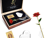 Mothers Day Gift for Wife, Forever 24K Gold Dipped Real Preserved Rose F... - £29.66 GBP