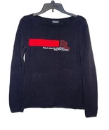 Ralph Lauren Polo Jeans Co Women&#39;s Sweater Vintage Spell Out Logo Black ... - £29.34 GBP