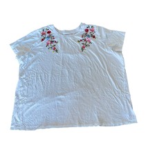 Woman Within Top 3X Floral Embroidered blouse - $273.45 MXN