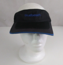 Vintage Blue Beach Embroidered Adjustable Unisex Visor - $241.39 MXN