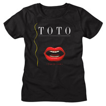 Toto Isolation Album Women&#39;s T Shirt Mouth Teeth Cover 80&#39;s Pop Music Group - $26.50+