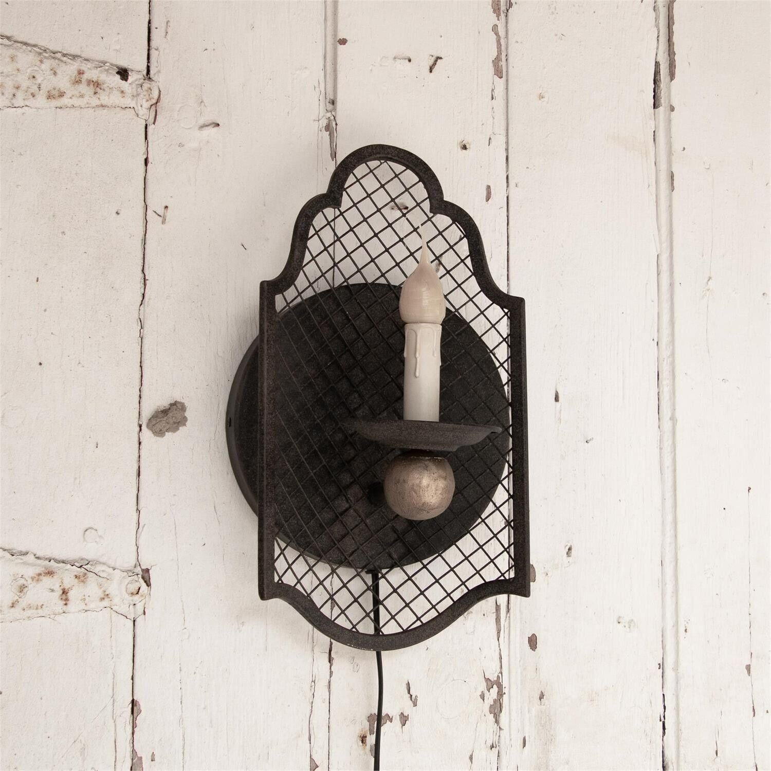 Aged new Wall Sconce Light in Dark Tin